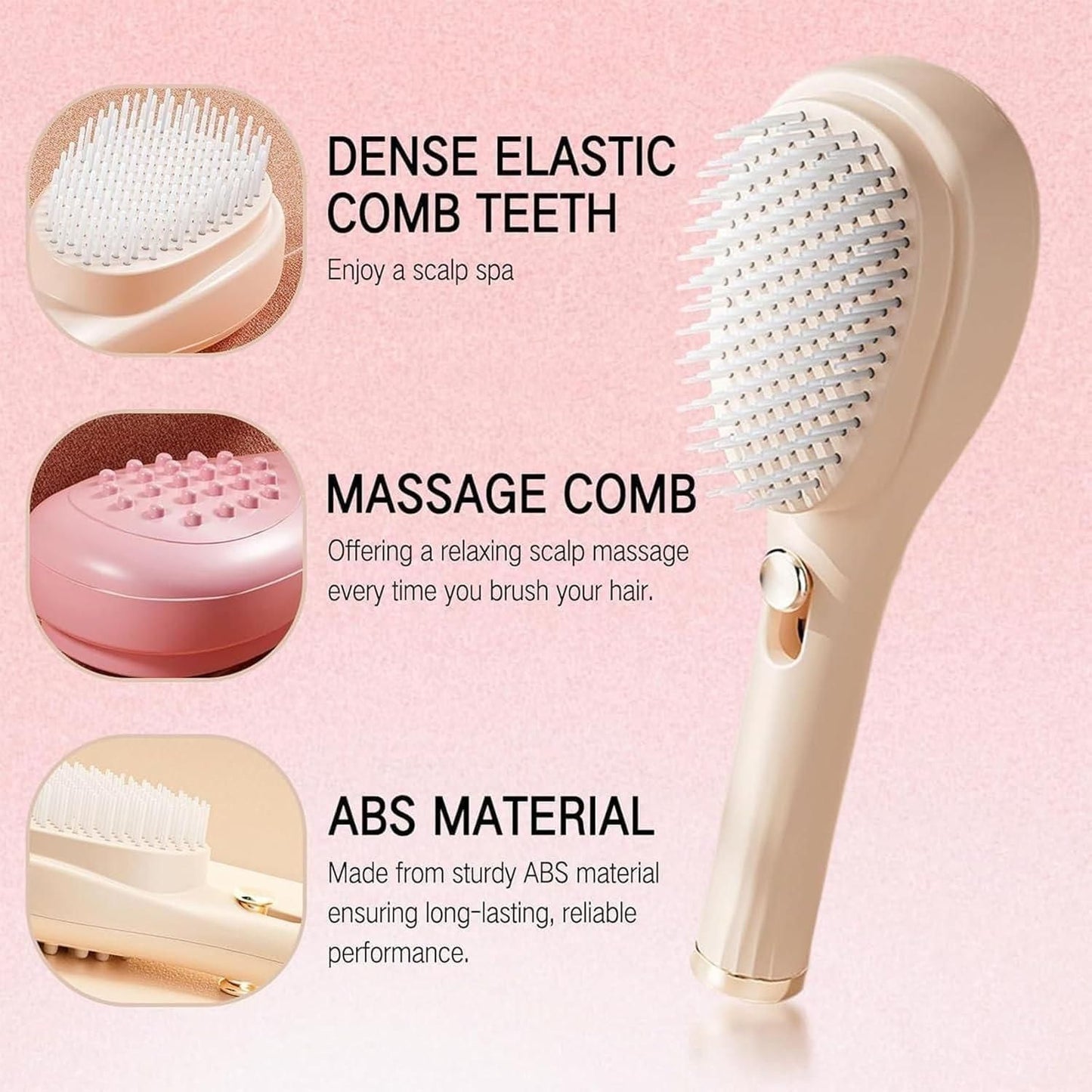 Scalp Massage Comb with Retractable Bristle