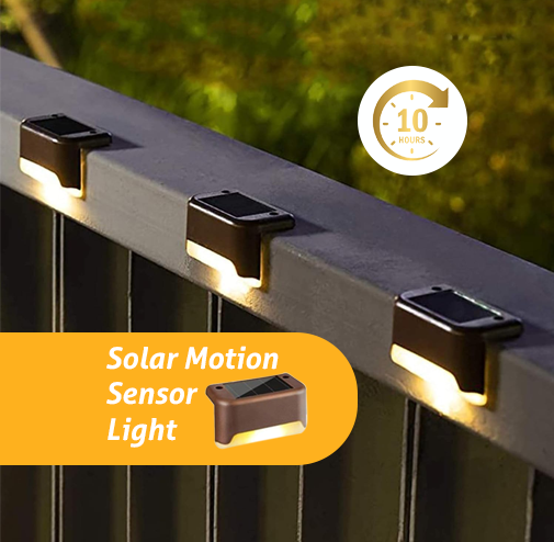 "Solar-powered outdoor deck lights, waterproof LED for stairs, fences, and pathways."